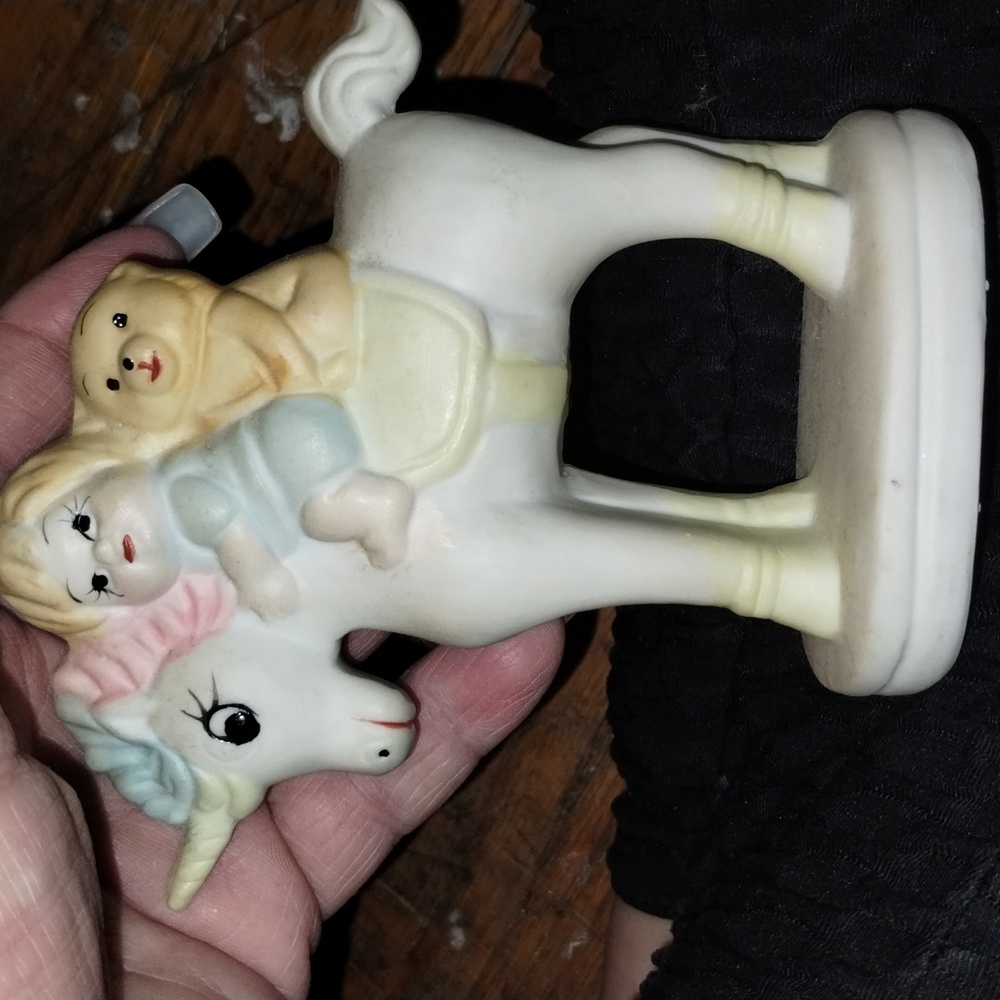 A unicorn porcelain